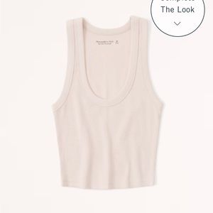 Abercrombie & Fitch Essential Scoopneck Tank Tan